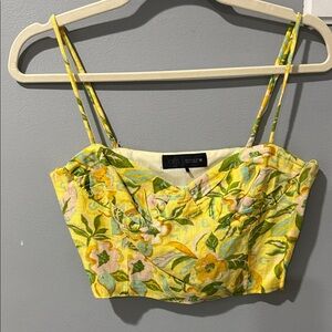 Zara Yellow Floral Camisole